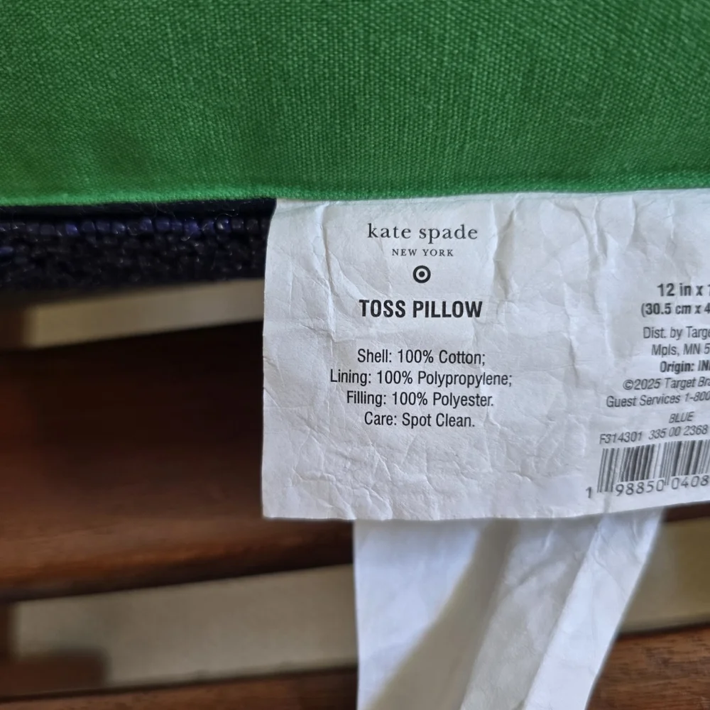 kate spade X Target Green and Blue Accent Pillow 12